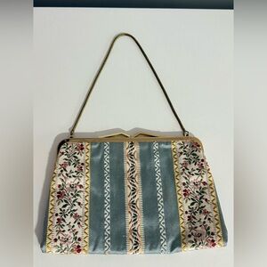 Vintage Embroidered Purse With Chain Strap